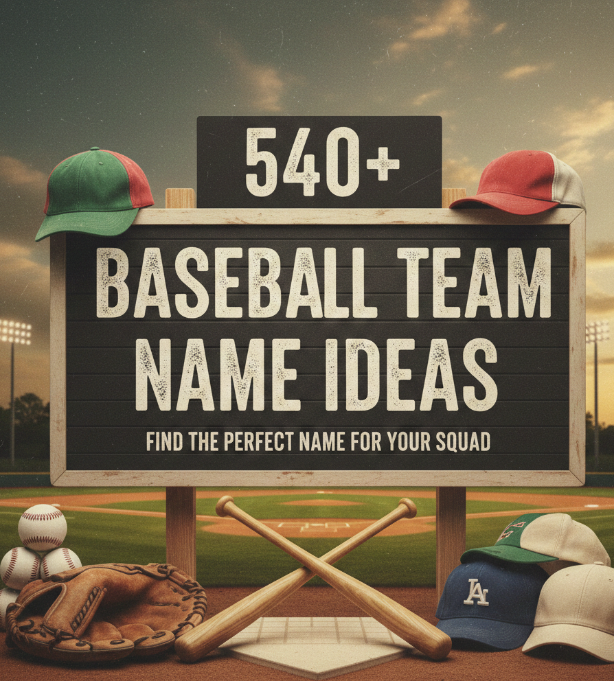 540+ Baseball Team Name Ideas: Find the Perfect Name for Your Squad