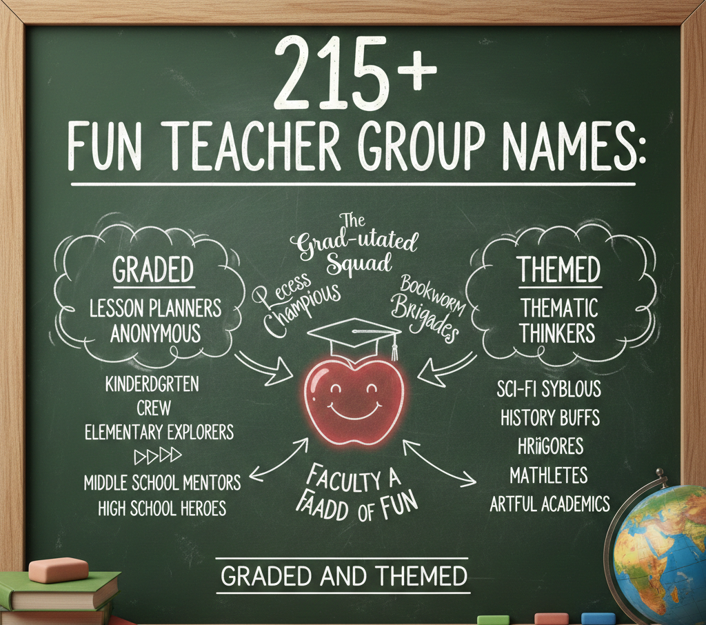215 Fun Teacher Group Names: Graded And Themed