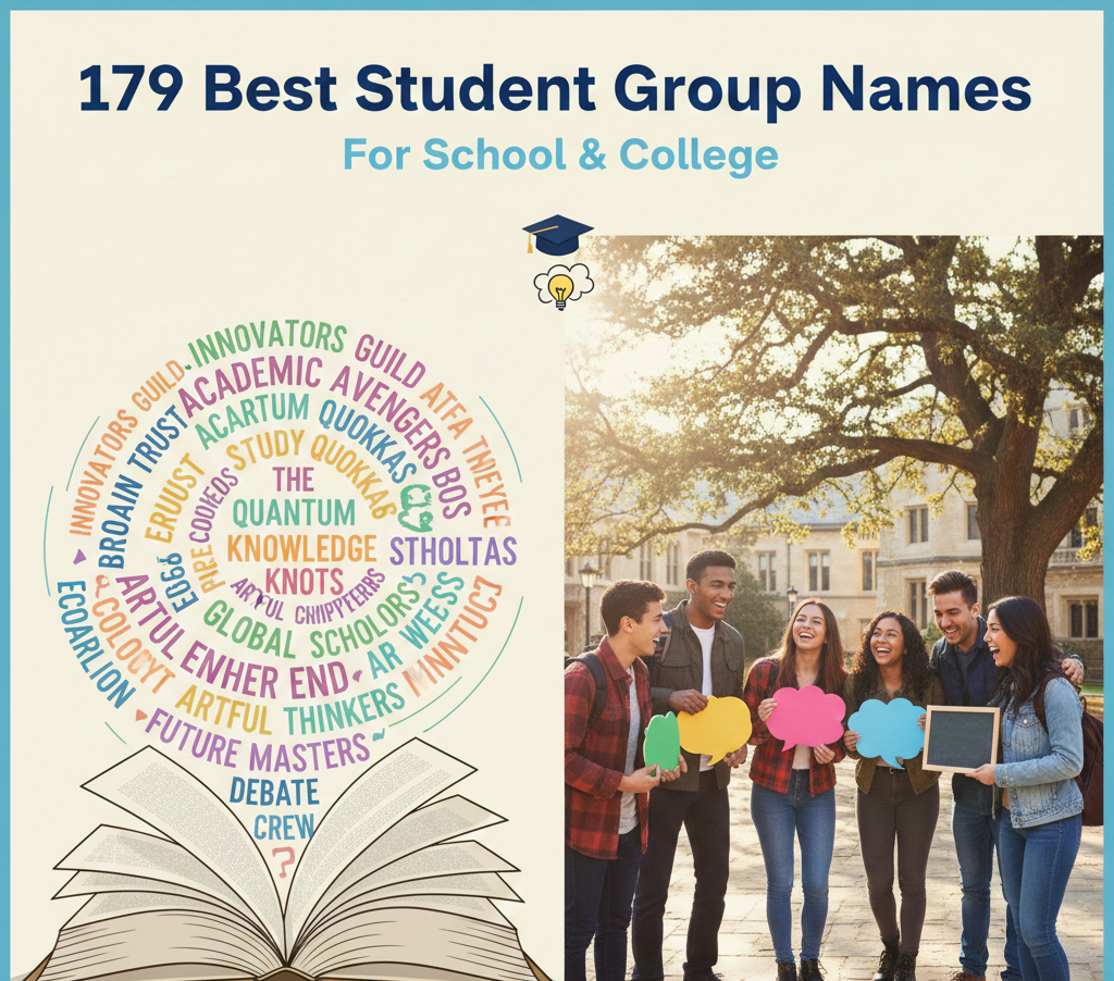 179 Best Student Group Names for School & College