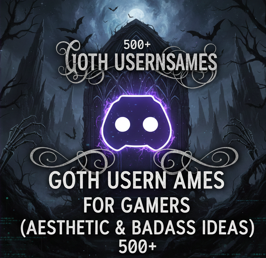 120+ Unique Goth Usernames Ideas for 2026 | Dark & Edgy Names