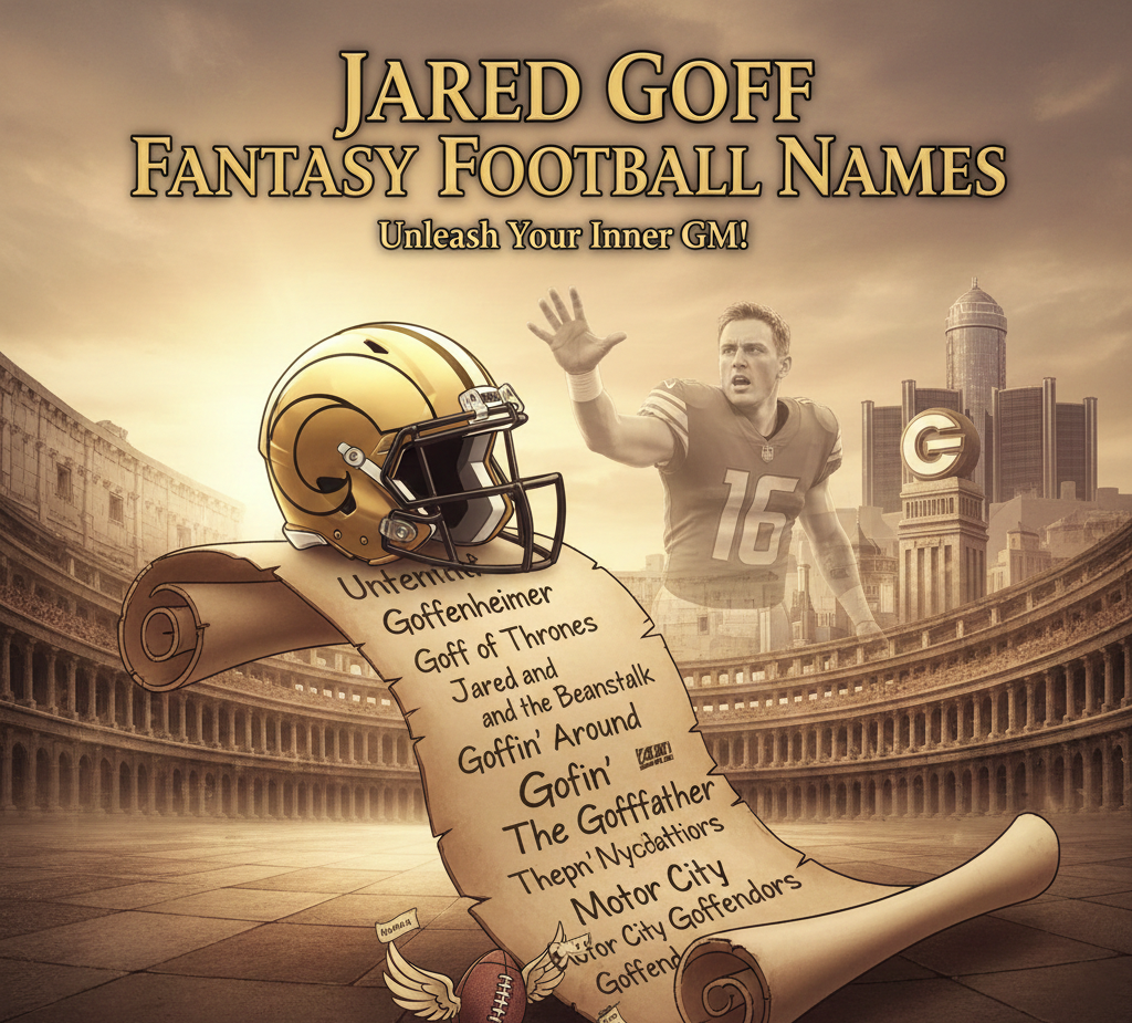 Jared Goff Fantasy Names Not Taken (Funny & Unique Ideas)