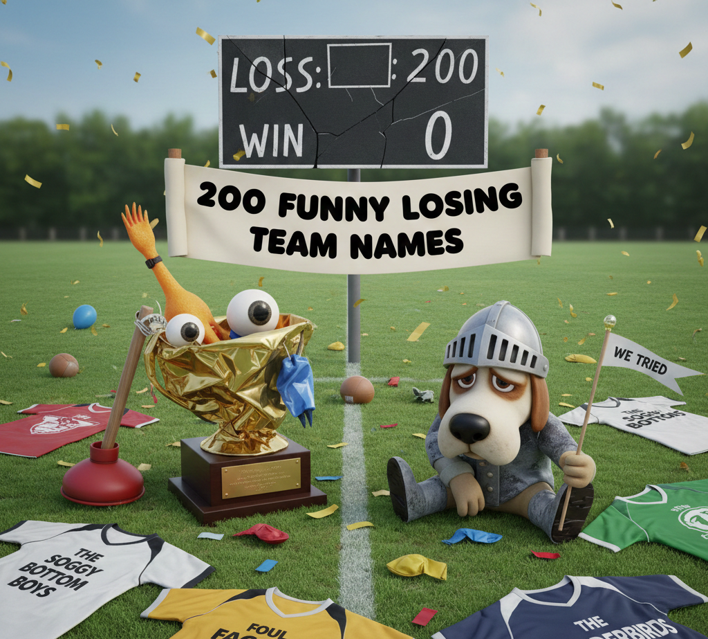 200 Hilarious Losing Team Names for Your Next Event or Game