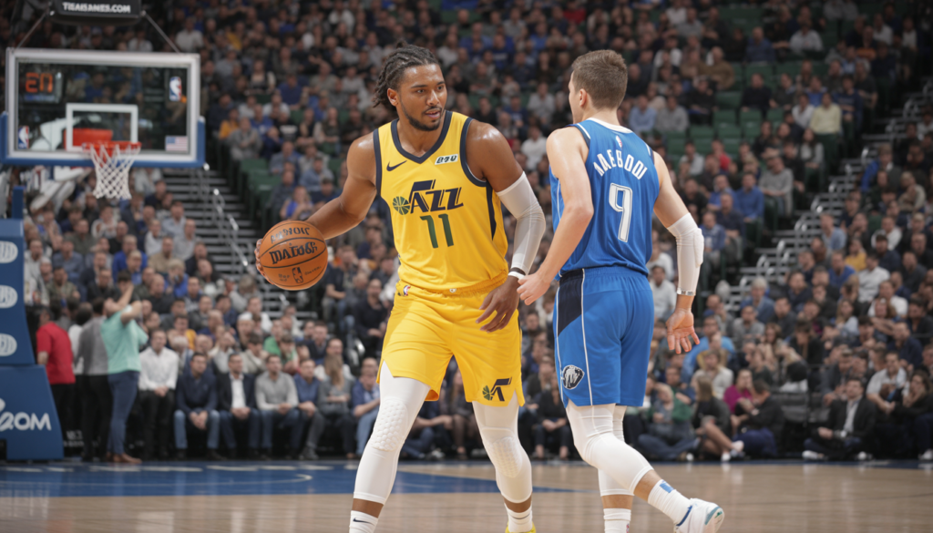 utah jazz vs dallas mavericks match player stats